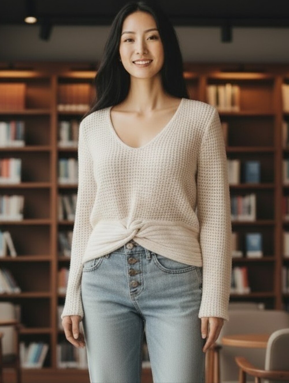 No Comment Twist Knot Sweater - Size Large